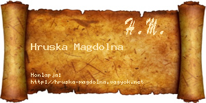 Hruska Magdolna névjegykártya